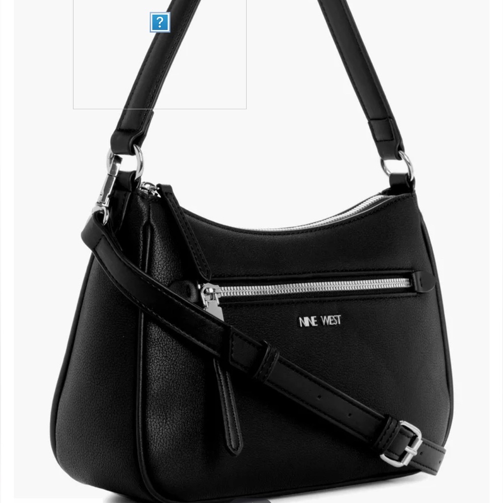 NWT:  Nine West Black Shoulder Bag - Picture 2 of 4
